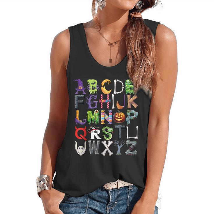 ABCs Alphabet Halloween Learning Kindergarten Teachers Flowy Tank