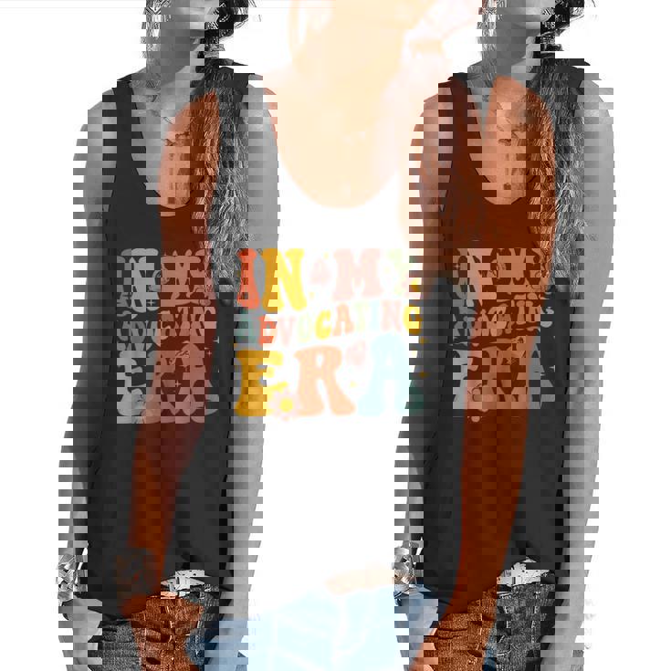 In My Advocating Era Advocate Autism Awareness Sped Teacher Men Women Kids Flowy Tank