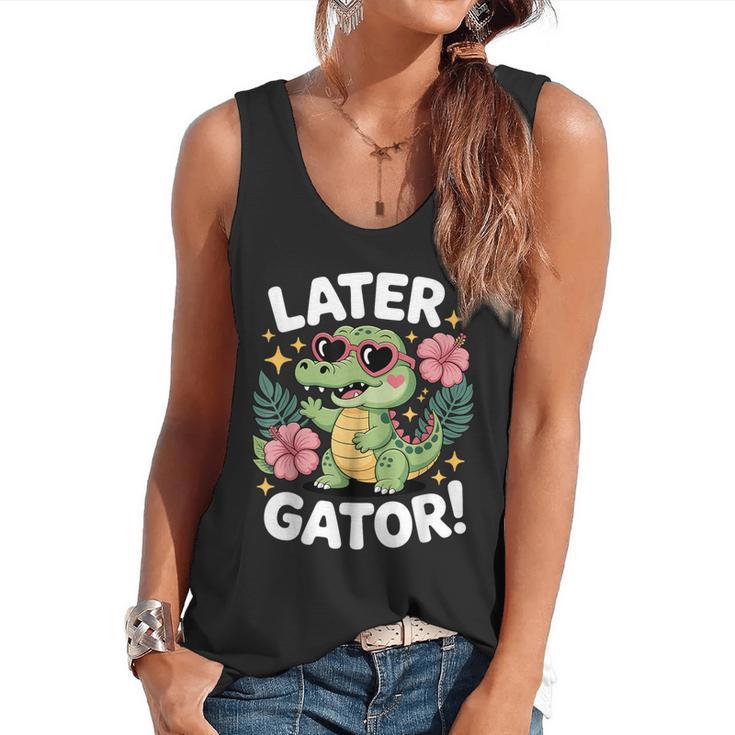 Alligator Later Gator Teacher Summer Last Day Fun Flowy Tank