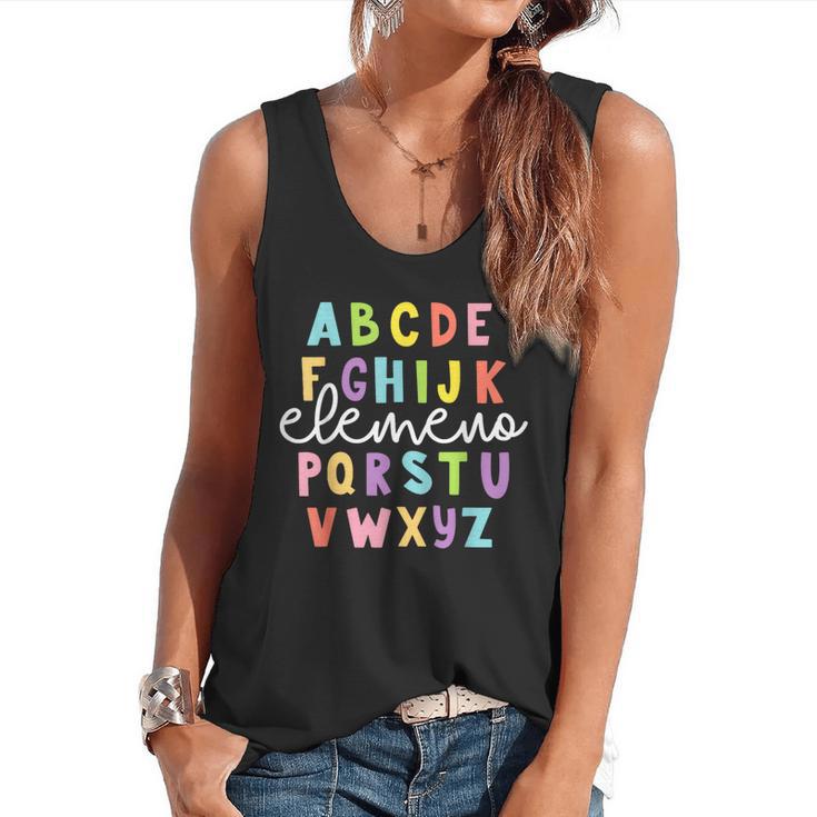 Alphabet ABC Elemeno Teacher Student Back To School Flowy Tank