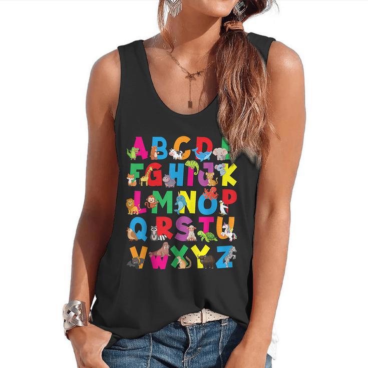 Alphabet Animals ABCs Zoo Kids Boys Girls Teacher Flowy Tank