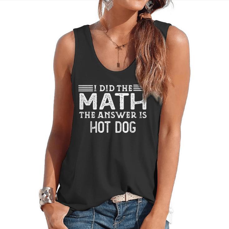 The Answer Is Hot Dog Math Teacher Student Flowy Tank