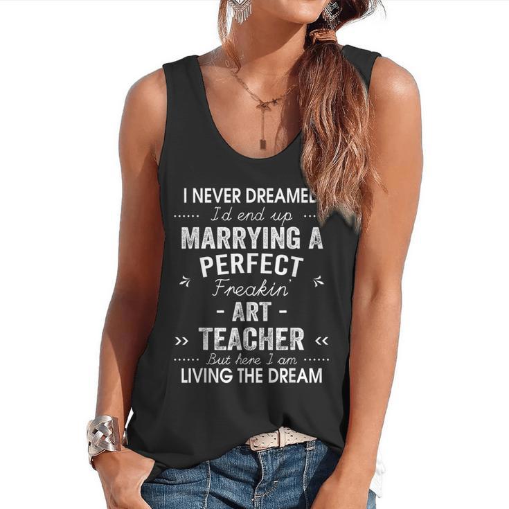 Art Teacher Christmas Xmas Never Dreamed Marrying Flowy Tank