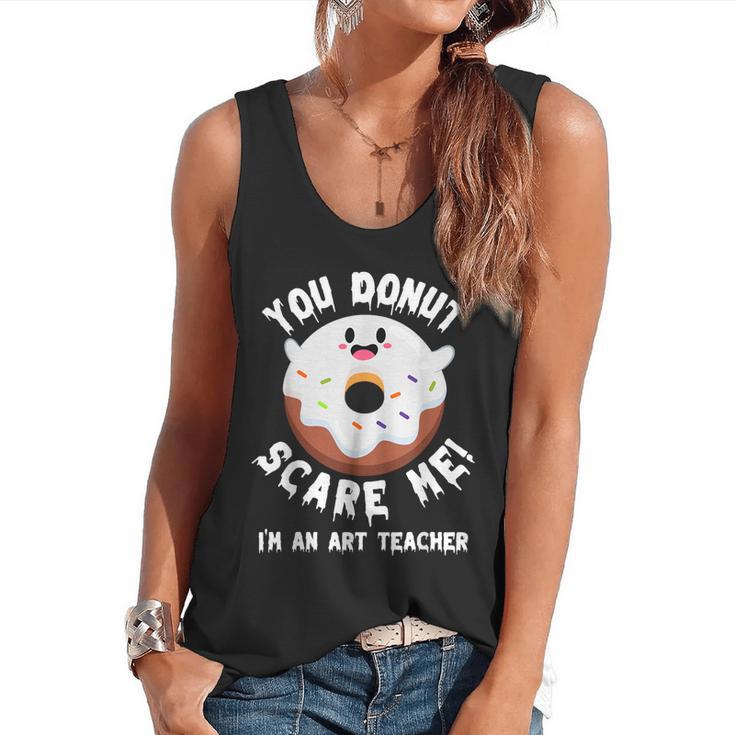 Art Teacher Halloween Donut Lover Costume Kawaii Monster Flowy Tank