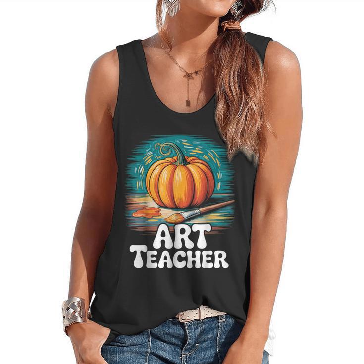 Art Teacher Pumpkin Painting Halloween Costume Flowy Tank