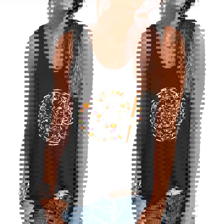 Art Teacher Pumpkin Scary Halloween Costume Men Women Flowy Tank