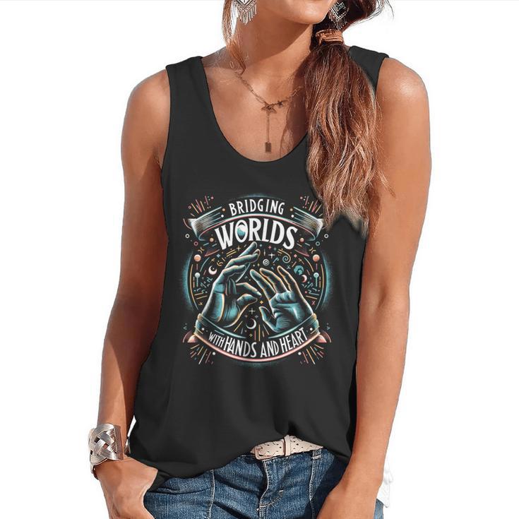 ASL Interpreter Deaf ASL Teacher American Sign Language Flowy Tank