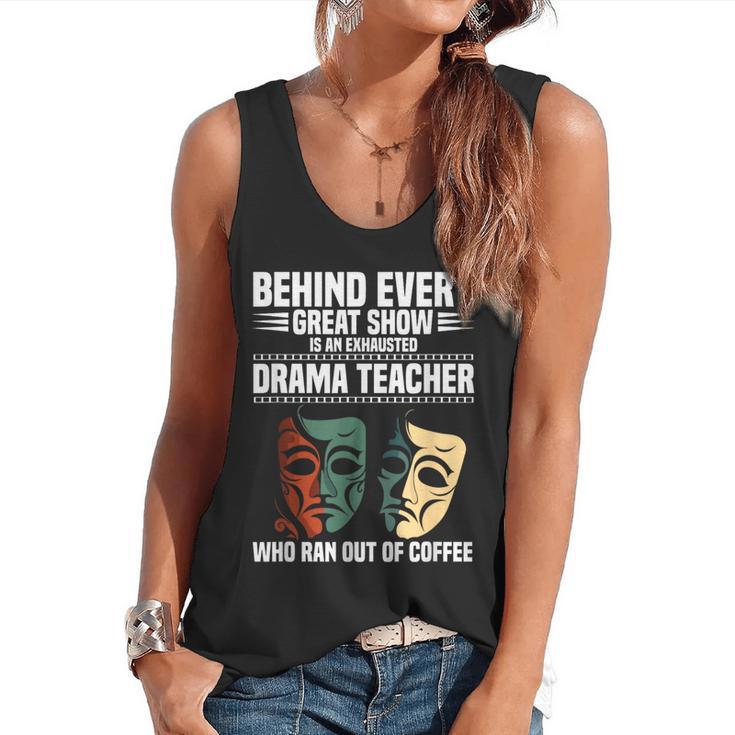 Theatre Teacher Drama Lover Theatre Mask Drama Teacher Flowy Tank