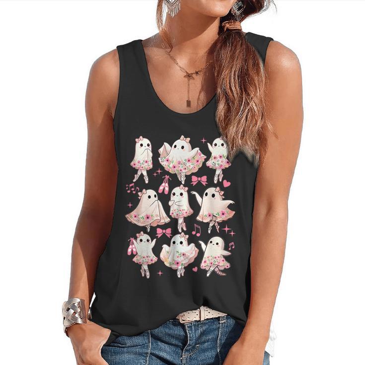 Ballet Ghost Ballet Dancer Spooky Dance Halloween Teacher Flowy Tank