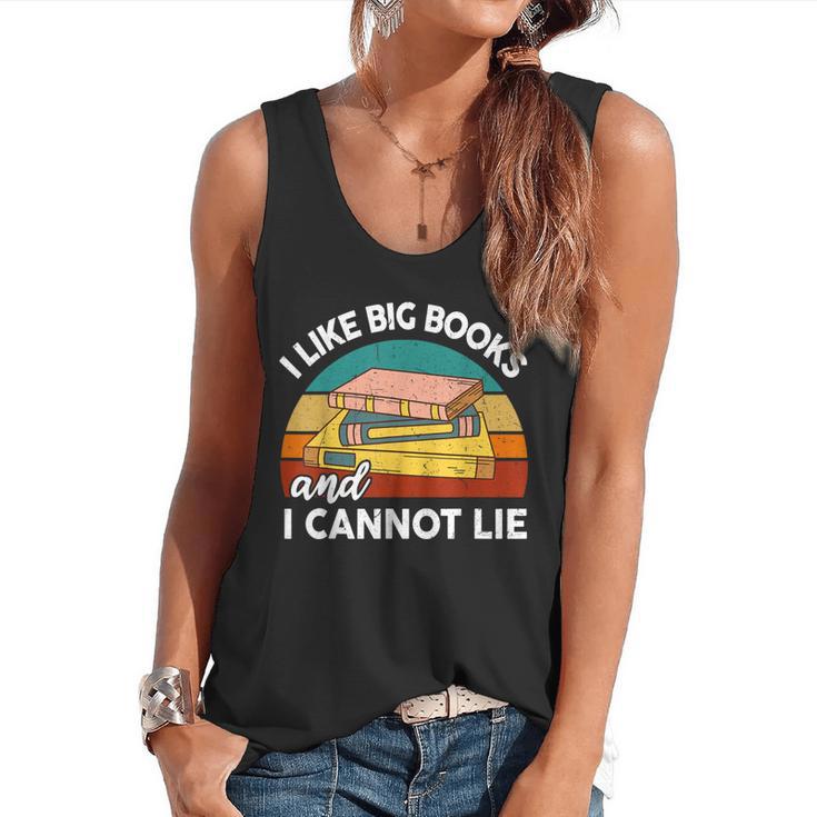 I Like Big Book Cant Lie Nerd School Librarian Teacher For Men Women Kids Flowy Tank