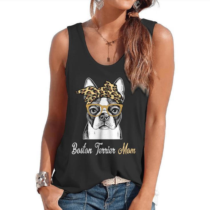 Birthday And Mother's Day -Boston Terrier Mom Flowy Tank