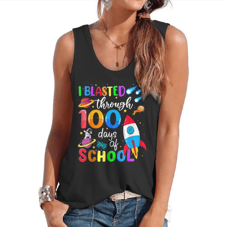 I Blasted Through 100 Days Of School 100th Day Teacher Kids Flowy Tank