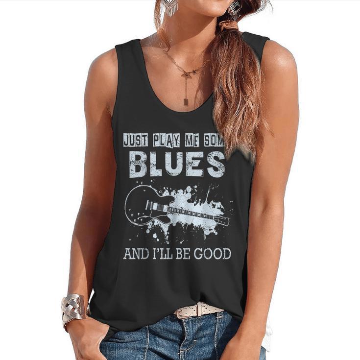 Blues Music Band Lover Vintage Guitar Teacher Blues Flowy Tank