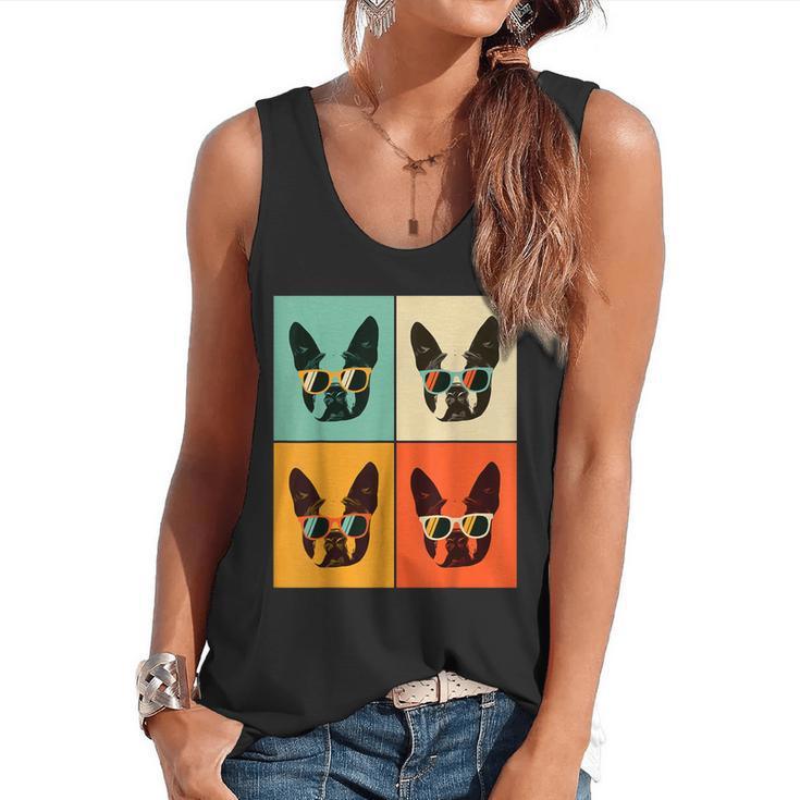 Bostie Dog Lover  Boston Terrier With Sunglasses For Men Women Girls Kids Flowy Tank