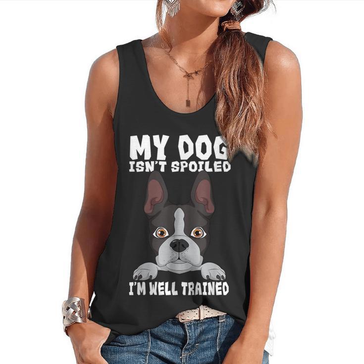 Boston Terrier American Gentleman Dog Lover I'm Well Trained Flowy Tank