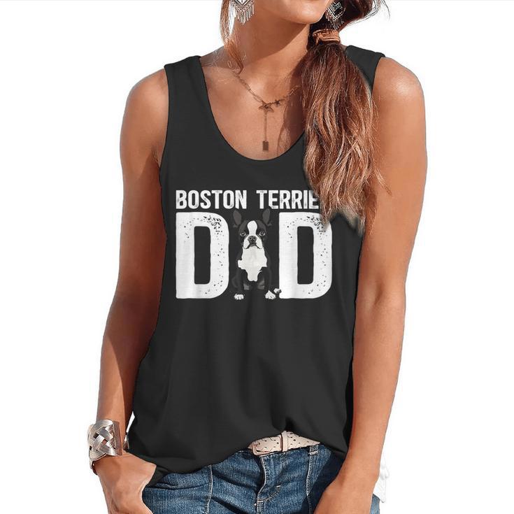 Boston Terrier Dad Of A Bostie Dad Bostie Father Flowy Tank