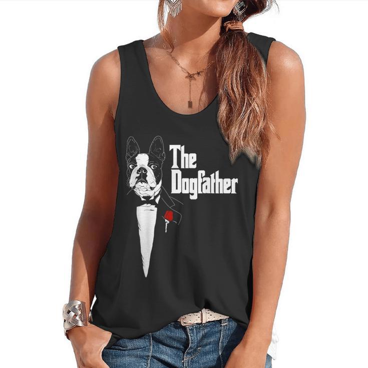 Boston Terrier Dad The DogFather Shirt Boston Terrier Flowy Tank