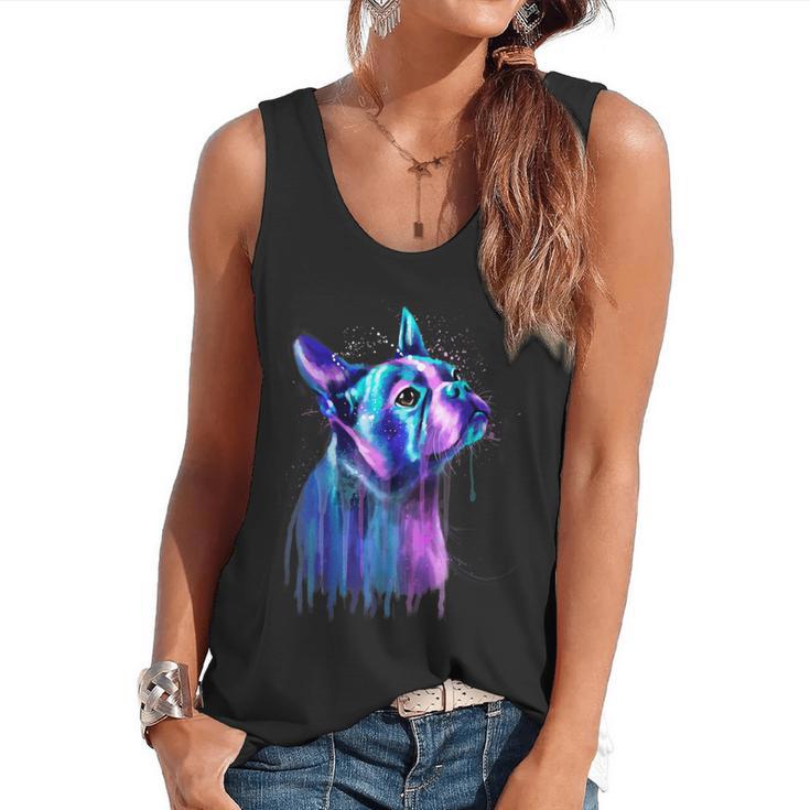 Boston Terrier Dog For a Boston Terrier Mom Flowy Tank
