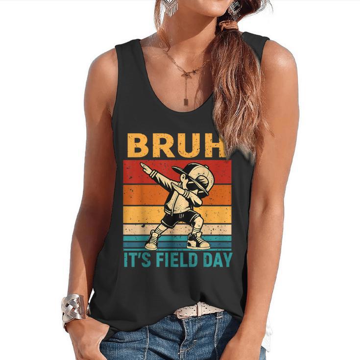 Bruh It's Field Day Teacher Happy Field Day Dabbing Boy Flowy Tank