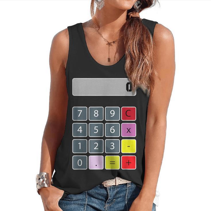 Calculator Math Teacher Halloween Costumes Women Men Adults Flowy Tank