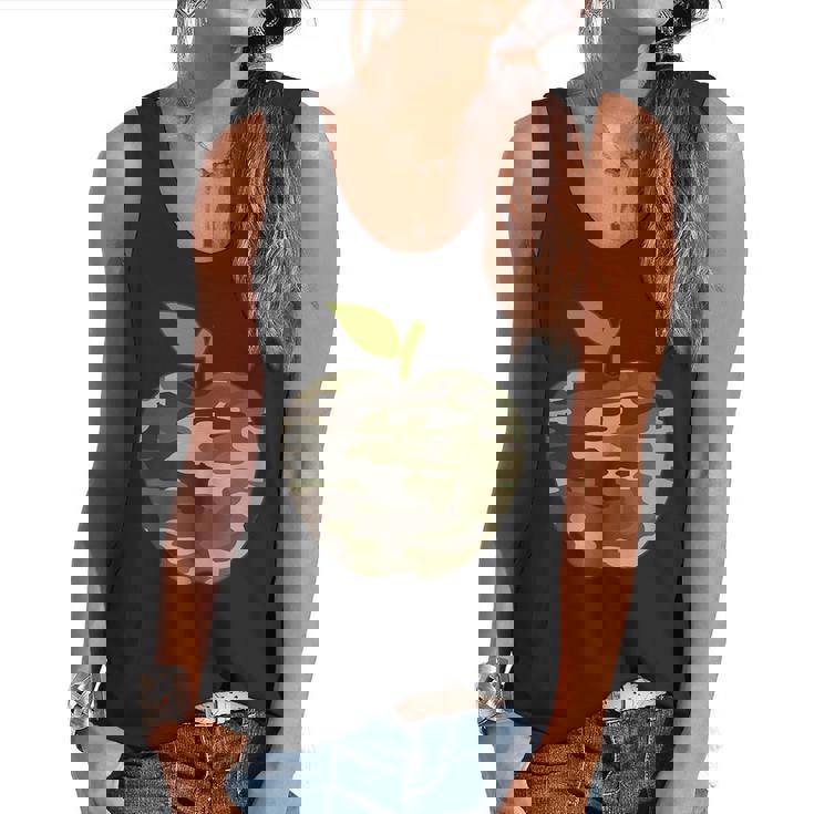 Camo Apple Camouflage Clothing School Student Camo Teacher Men Women Kids Flowy Tank