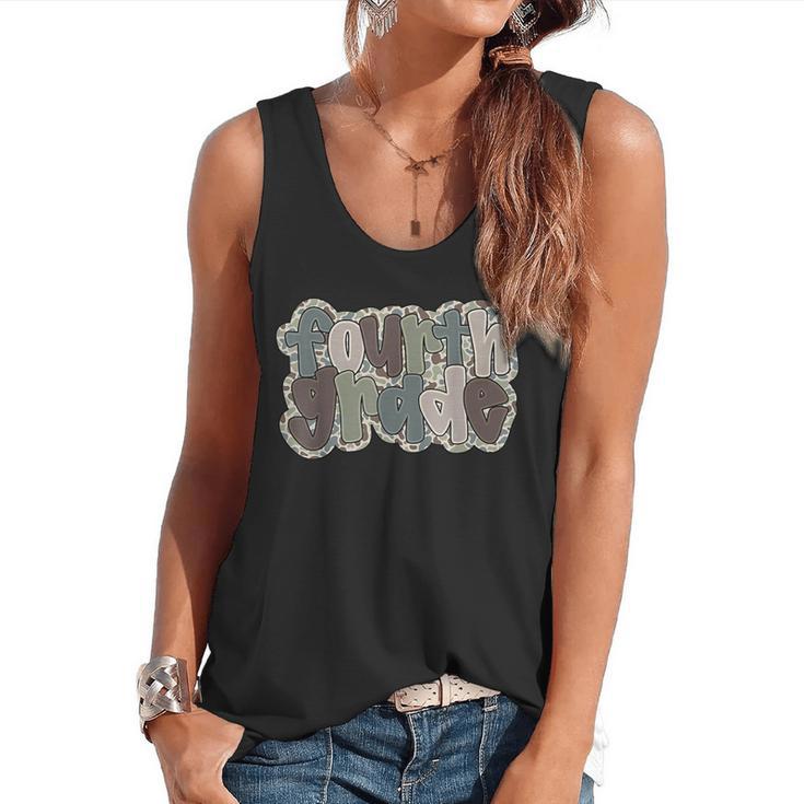 Camo Team 4th Grade Squad Back To School Teacher Kids Boys Flowy Tank