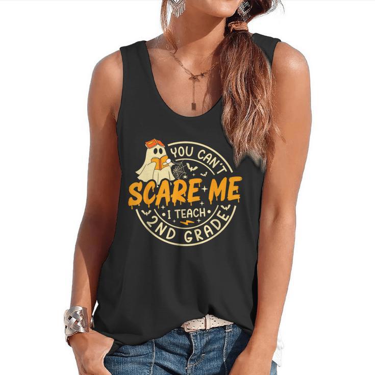 You Can't Scare Me I Teach 2nd Grade Teacher Halloween Ghost Flowy Tank