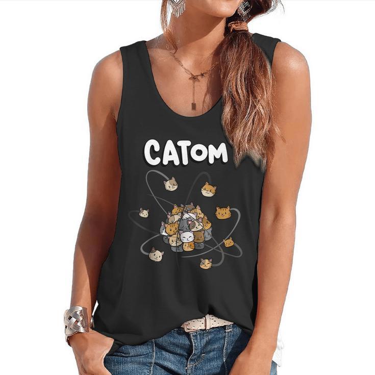 Catom Science Teacher Chemistry Lover Physics School Cat Flowy Tank