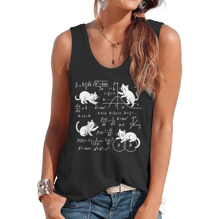 Cats And Math Lover Cat Lover Science Teacher Student Flowy Tank