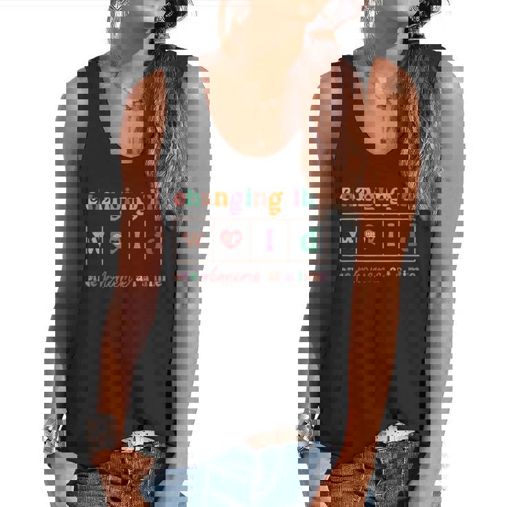 Changing The World One Phoneme At a Time Phonics Teacher Men Women Girls Kids Flowy Tank