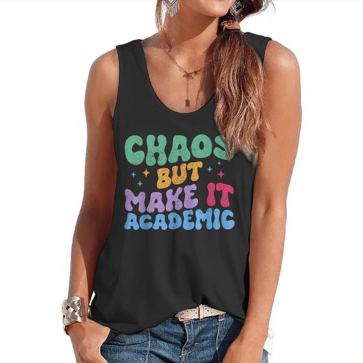 Chaos But Make It Academic Teacher Back To School Flowy Tank