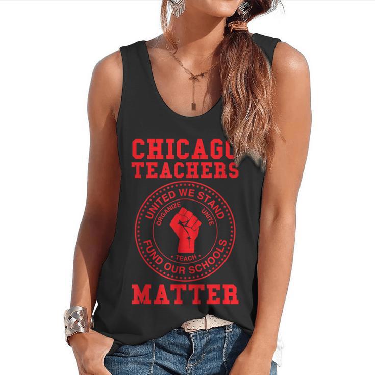 Chicago Teachers Matter Support Union Education Red For Ed Flowy Tank