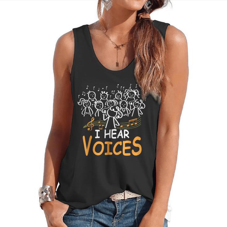 Choir Teacher I Hear Voices Chorister Church Choral Music Flowy Tank