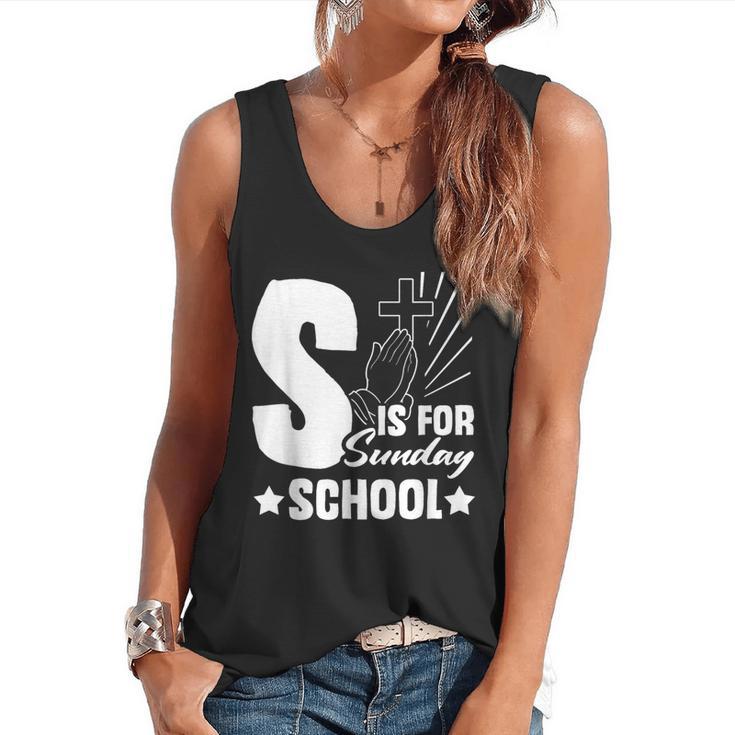 Christian Teacher S Is For Sunday School Essentials Flowy Tank