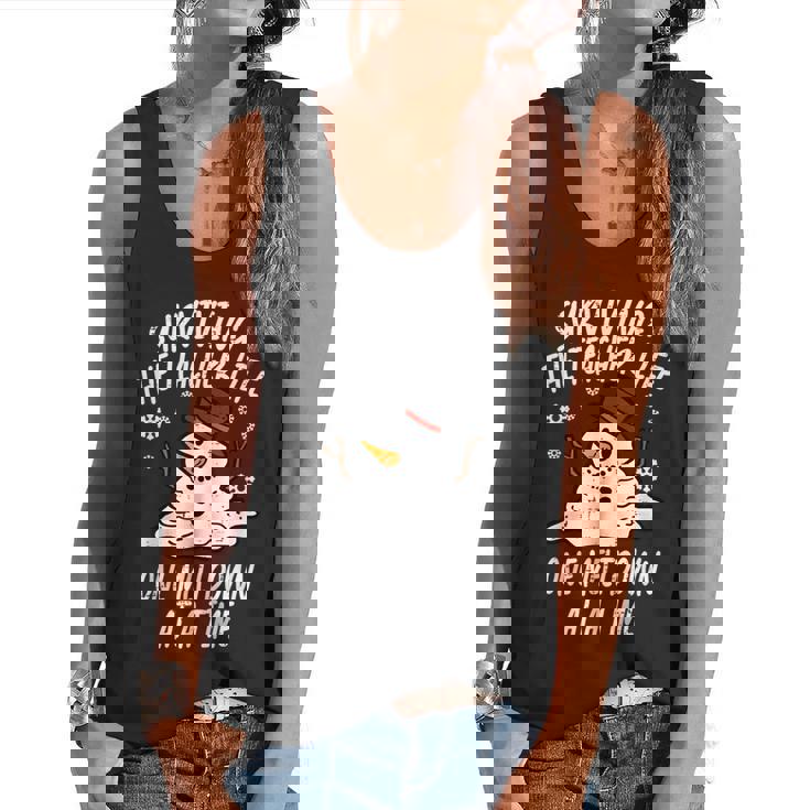 Christmas Surviving Teacher Life Meltdown Xmas Women Men Flowy Tank