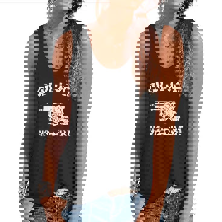 Civil War It Was A Blast History Teacher T-Shirt Flowy Tank