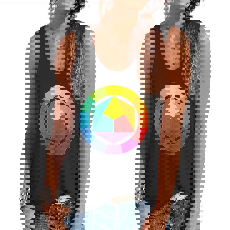 Color Wheel Palette Shirt Artist Painter Art Teacher Tshirt Flowy Tank