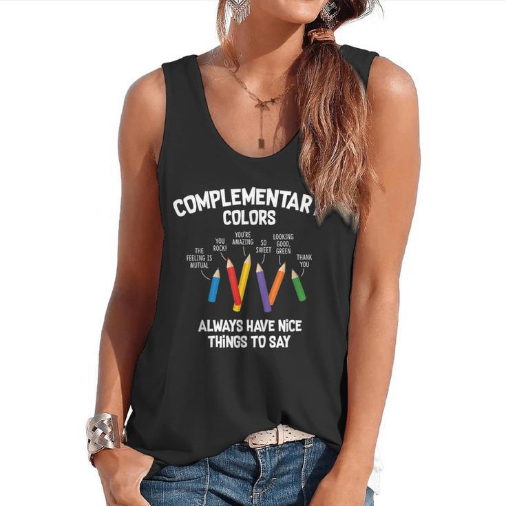 Complementary Colors Art Teacher Pun Shirt Flowy Tank
