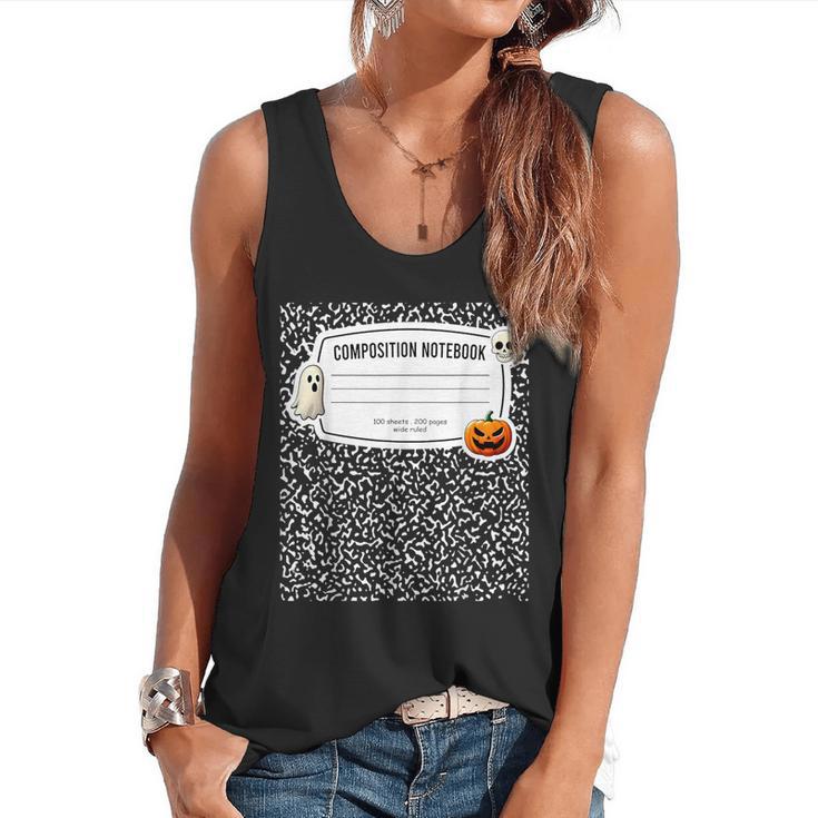 Composition Notebook Costume Adult Halloween For Teachers Flowy Tank