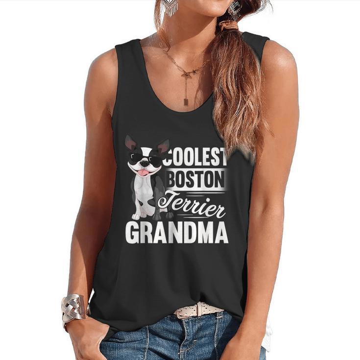 Coolest Boston Terrier Grandma Dog Flowy Tank
