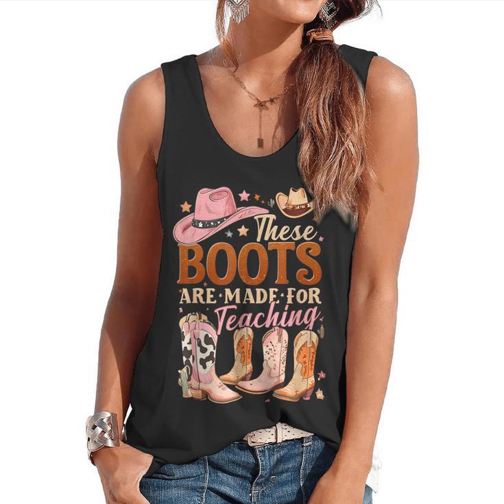 Cowboy Teacher These Boots Are Made-For Teaching School Flowy Tank