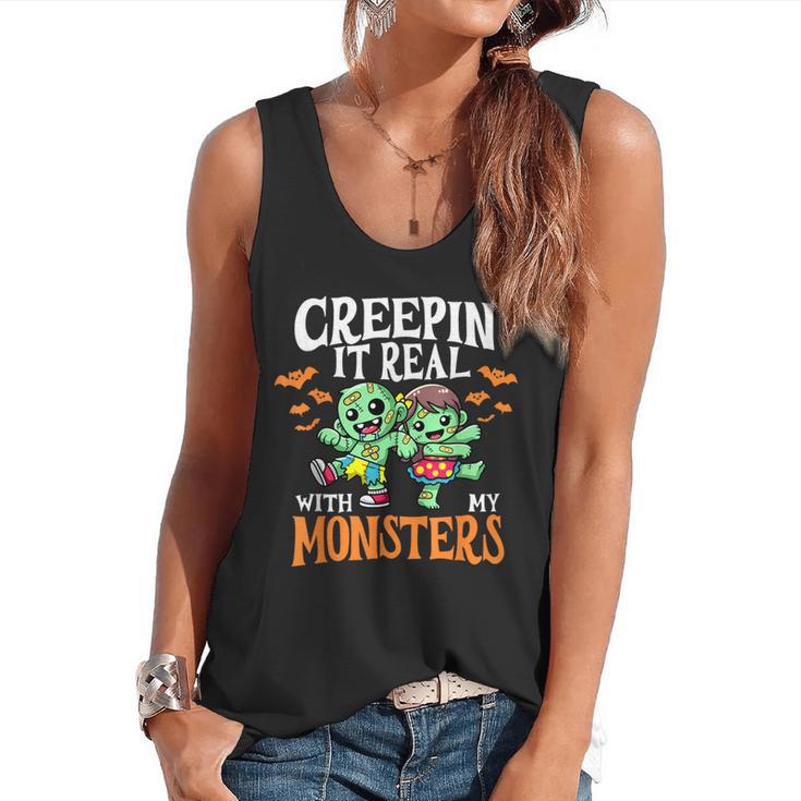 Creepin It Real Monster School Teacher Principal Halloween Flowy Tank