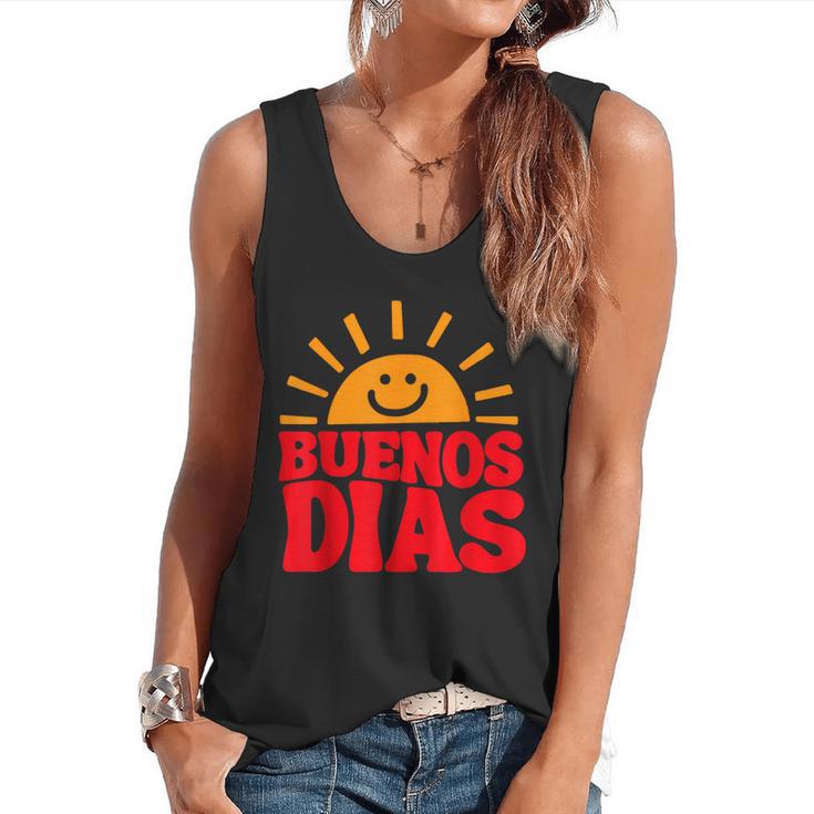Cute Bilingual Spanish Teacher Buenos Dias Sunshine Flowy Tank