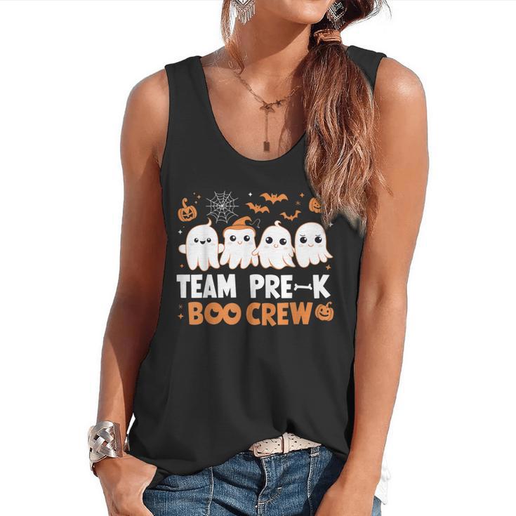 Cute Ghosts Pre-K Boo Crew Teachers Halloween Party Team For Men Women Kids Flowy Tank