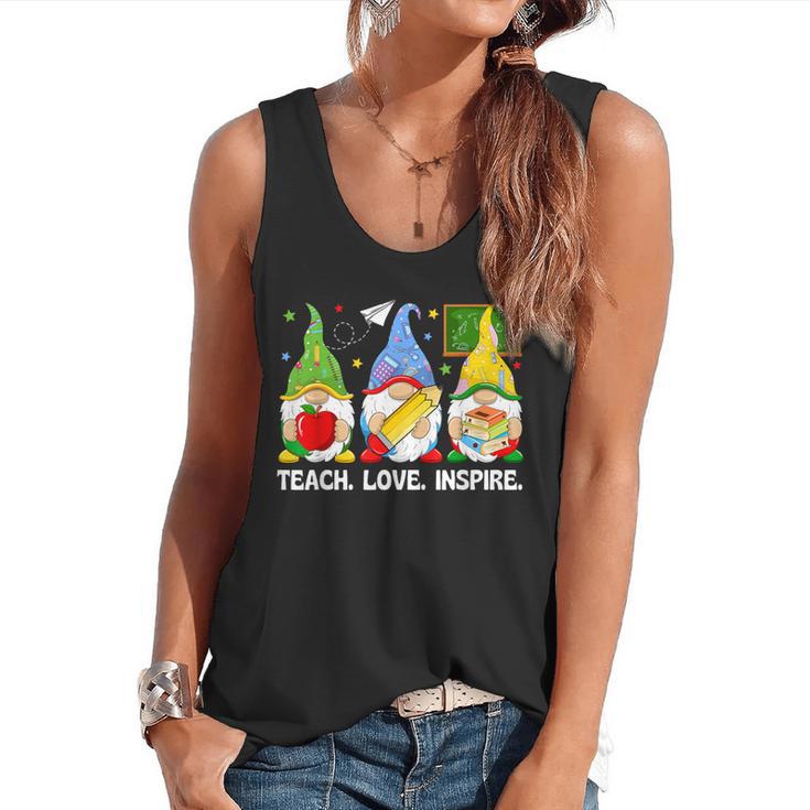 Cute Gnomes Teach Love And Inspire Back To School Teacher Flowy Tank
