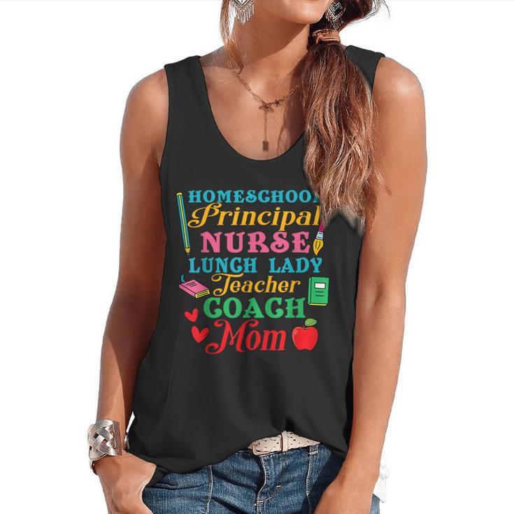 Cute Principal Nurse Lunch Lady Teacher Coach Homeschool Mom Flowy Tank