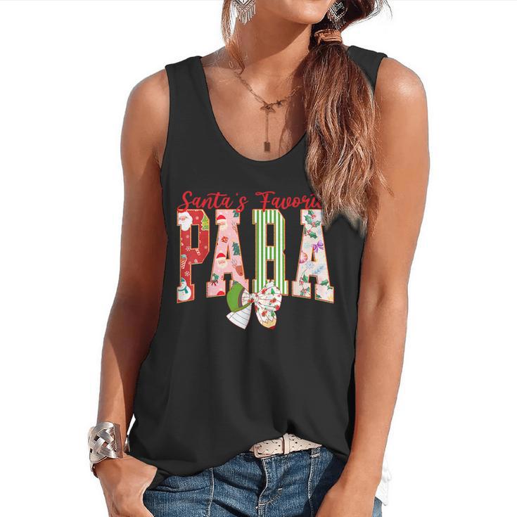 Cute Santas Favorite Para Christmas Paraprofessional Teacher Flowy Tank