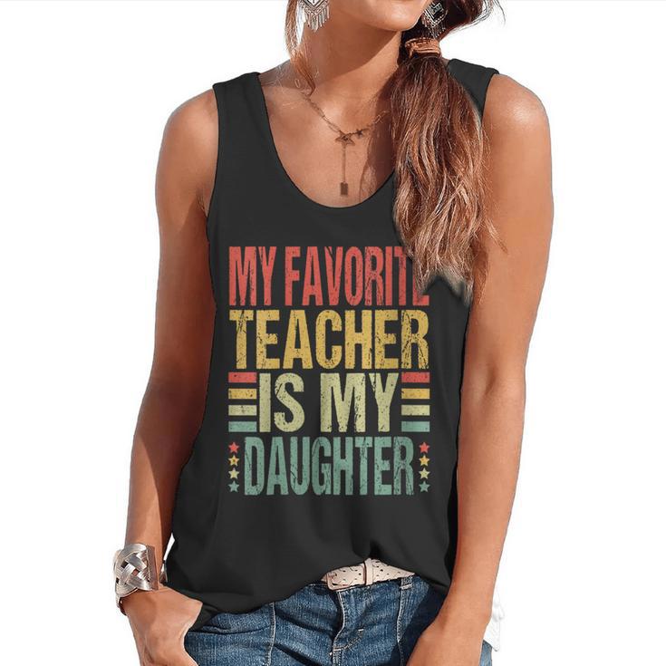 Dad My Favorite Teacher Is My Daughter Proud Daddy Flowy Tank