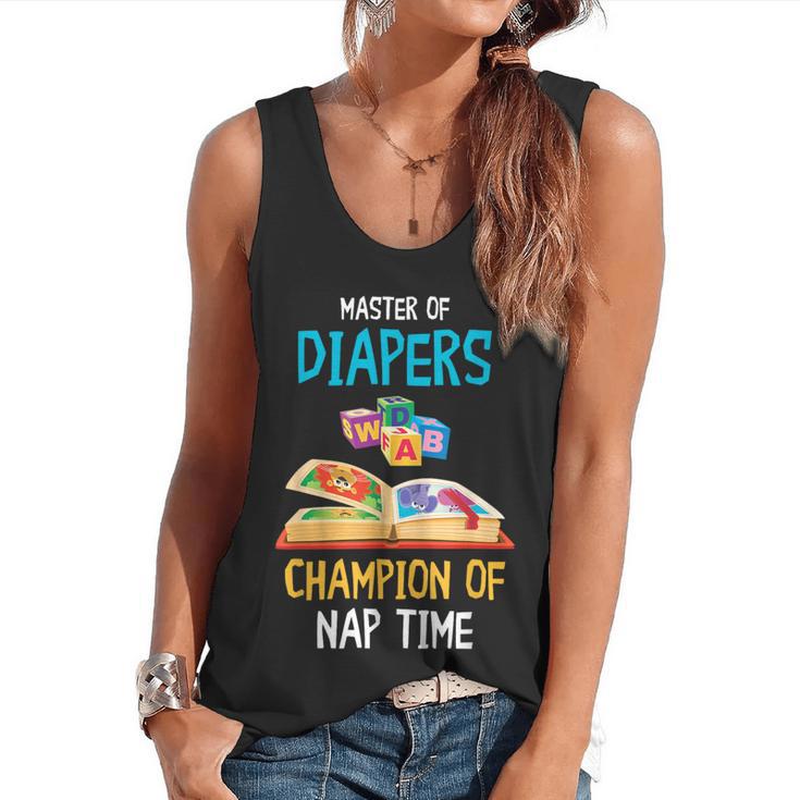 Daycare Provider Master Of Diapers Childcare Teacher Flowy Tank