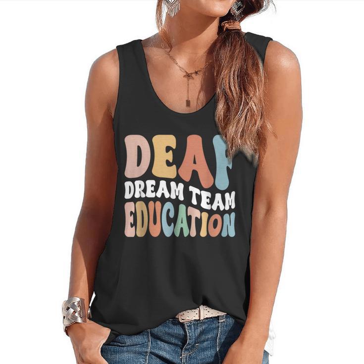 Deaf Dream Team Education Deaf Education Teacher Flowy Tank